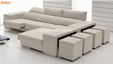 Sofá Chaise 3 Lugares