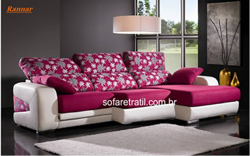 Sofá com Chaise - Moderno e Super Sofisticado 